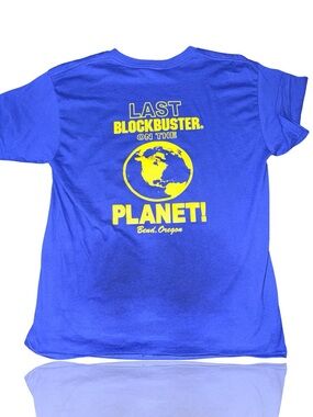 Blockbuster Last Blockbuster on the Planet Mens T-Shirt Blue Graphic